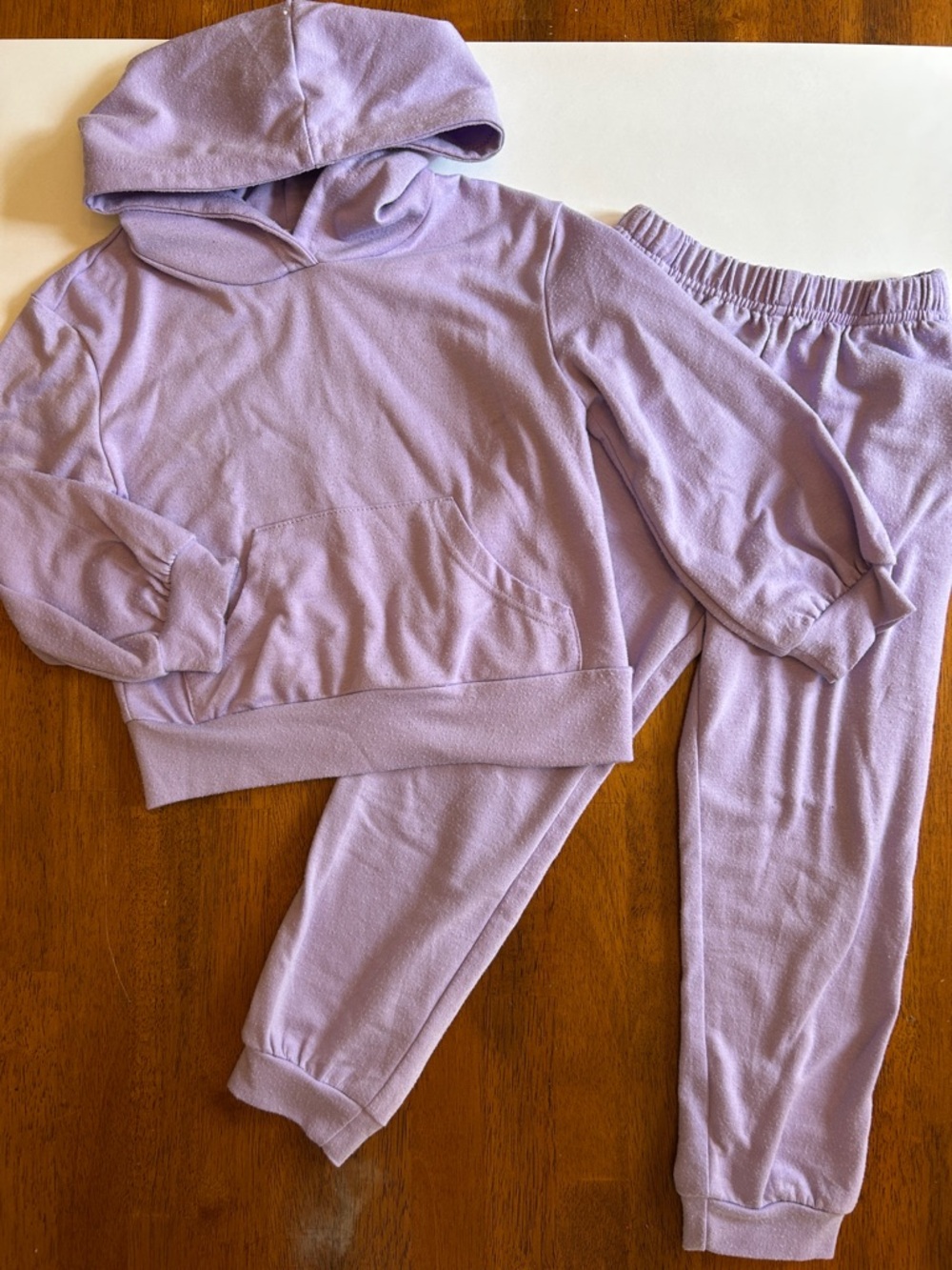 Purple Matching Lounge Set | Girls 110 (4-5) | Pullover Hoodie Joggers Travel